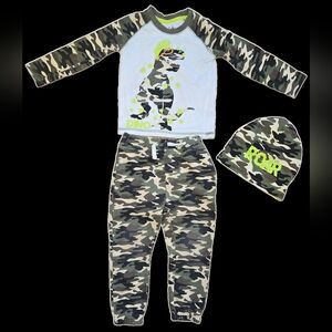 2T Camo Dinosaur Outfit